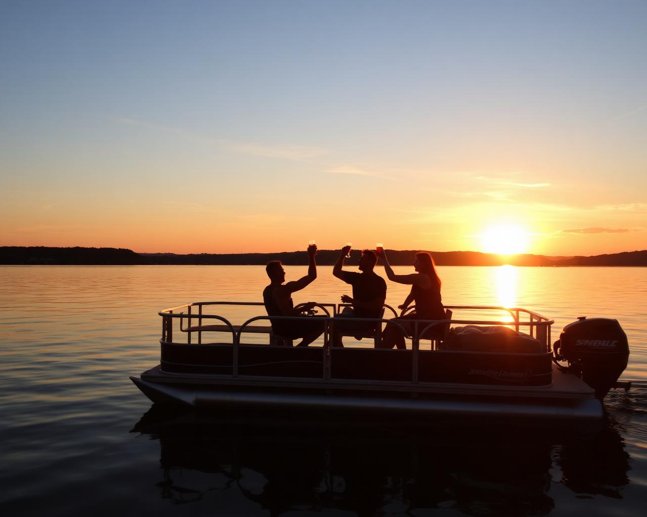 Pontoons & sunset cheers
